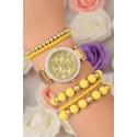 ست ساعت دستبند طلایی زنانه