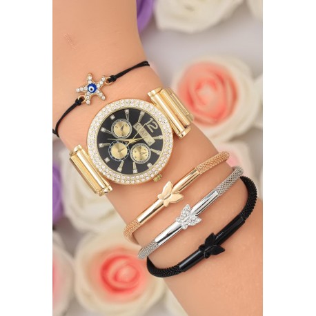 ست ساعت دستبند جدید زنانه