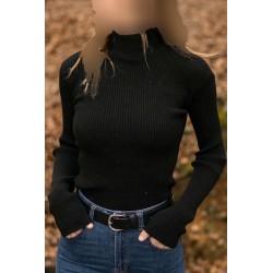 بلوز بافت یقه اسکی زنانه