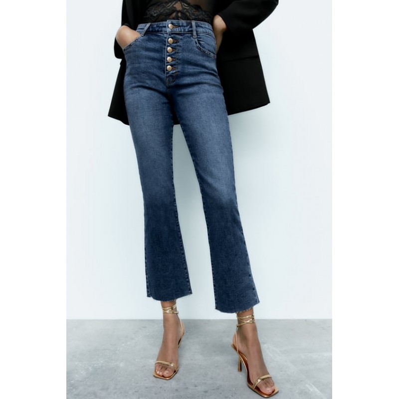 zara high waist kick jeans