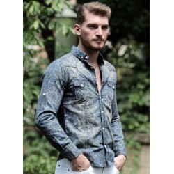 پیراهن جین طرحدار مردانه