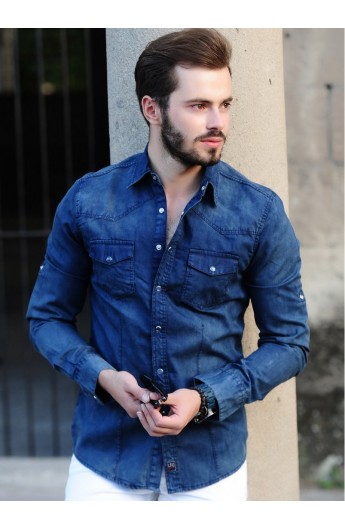 پیراهن جین اسپرت مردانه