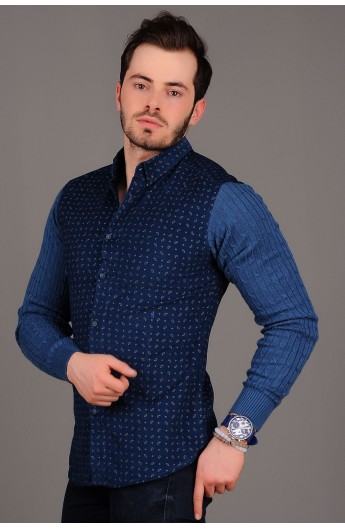 پیراهن طرحدار و تریکوی مردانه