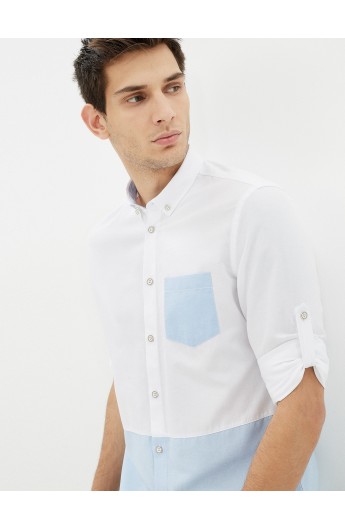 پیراهن دورنگ مردانه