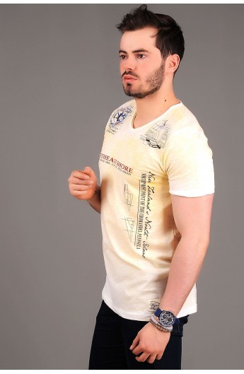 تیشرت آستین کوتاه طرح دار