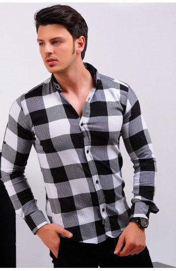 پیراهن شطرنجی اسپرت مردانه