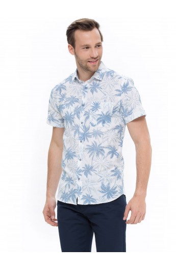 پیراهن طرحدار آستین کوتاه مردانه