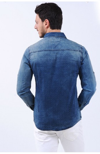 پیراهن جین طرحدار مردانه