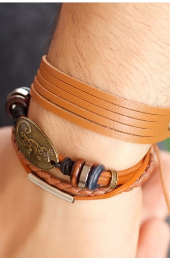 ست دستبند طرحدار مردانه