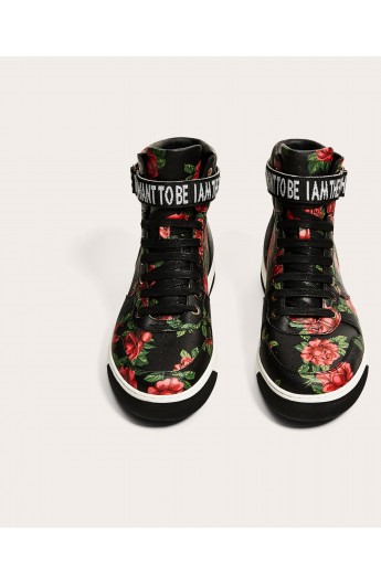 کتونی ساق دار گلدار مردانه